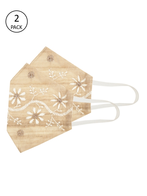 Ada Women Pack of 2 Beige & White 2 Ply Hand Embroidered Reusable Outdoor Cloth Sustainable Masks
Ada Women Pack of 2 Beige & White 2 Ply Hand Embroidered Reusable Outdoor Cloth Sustainable Masks