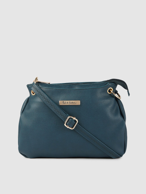 Mast & Harbour Women Teal Blue Solid Sling Bag 
Mast & Harbour Women Teal Blue Solid Sling Bag