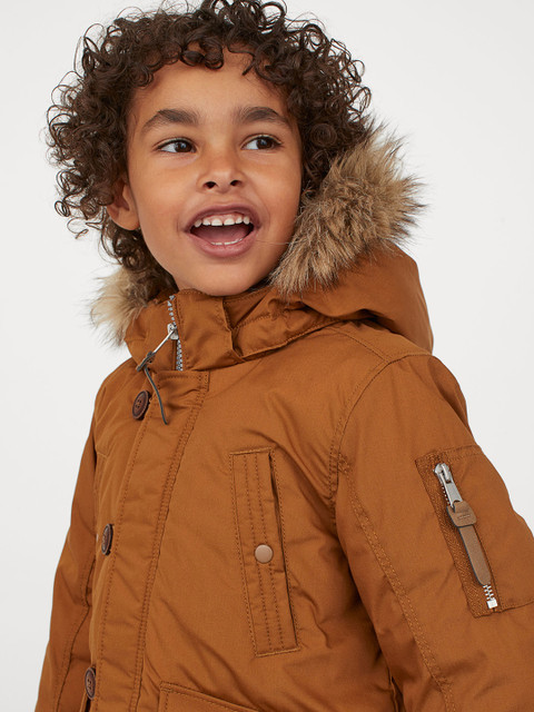H&M Boys Tan Brown Solid Padded Parka 
H&M Boys Tan Brown Solid Padded Parka