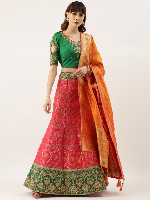 Kvsfab Green & Pink Embroidered Semi-Stitched Lehenga & Unstitched Blouse with Dupatta
Kvsfab Green & Pink Embroidered Semi-Stitched Lehenga & Unstitched Blouse with Dupatta