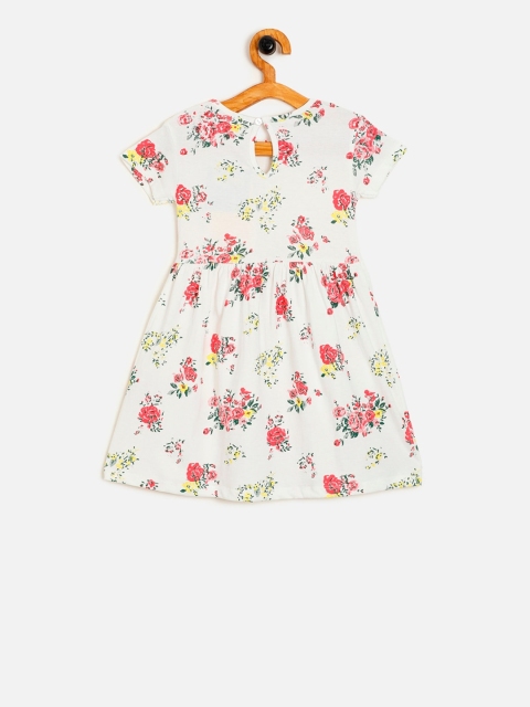 Aomi Girls Multicoloured Printed Fit and Flare Dress, Multi