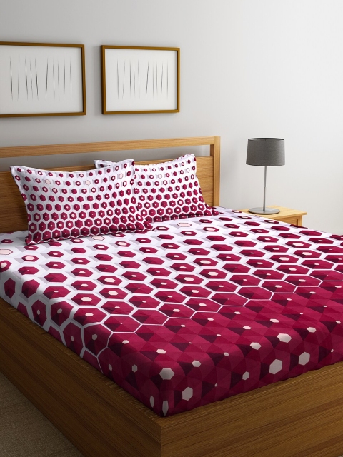 DREAM WEAVERZ Pink & Grey Geometric 200 TC Cotton 1 Queen Bedsheet with 2 Pillow Covers
DREAM WEAVERZ Pink & Grey Geometric 200 TC Cotton 1 Queen Bedsheet with 2 Pillow Covers