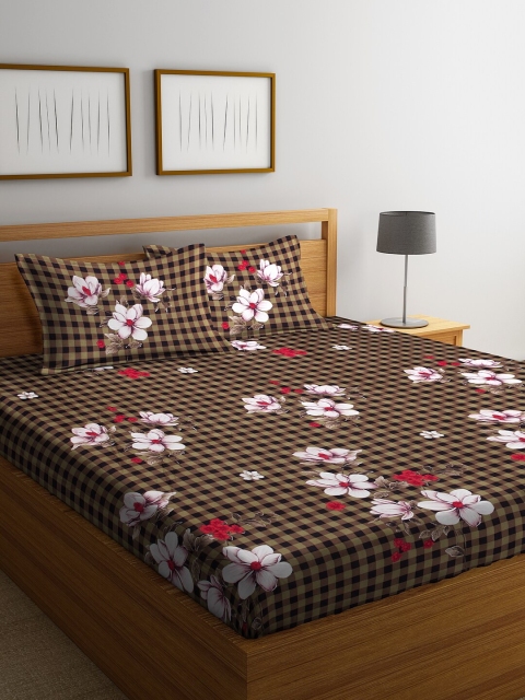 DREAM WEAVERZ Brown & Pink Floral 200 TC Cotton 1 Queen Bedsheet with 2 Pillow Covers
DREAM WEAVERZ Brown & Pink Floral 200 TC Cotton 1 Queen Bedsheet with 2 Pillow Covers