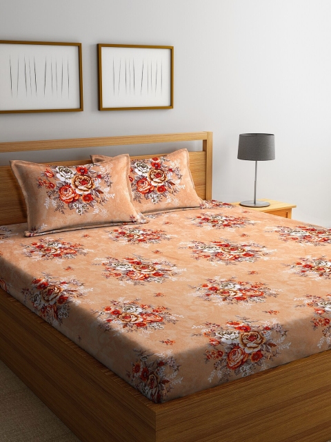 DREAM WEAVERZ Beige & Orange Floral 200 TC Cotton 1 Queen Bedsheet with 2 Pillow Covers
DREAM WEAVERZ Beige & Orange Floral 200 TC Cotton 1 Queen Bedsheet with 2 Pillow Covers