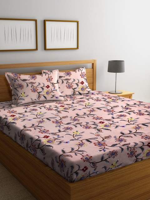 DREAM WEAVERZ Peach-Coloured Floral 200 TC Cotton 1 Queen Bedsheet with 2 Pillow Covers
DREAM WEAVERZ Peach-Coloured Floral 200 TC Cotton 1 Queen Bedsheet with 2 Pillow Covers