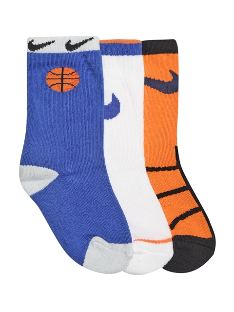 Nike Boys Pack of 3 Sport Ball Above Ankle-Length Socks, White
