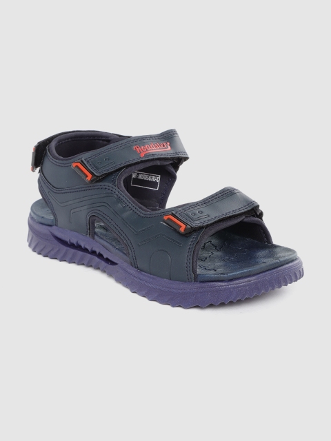 Roadster Men Navy Solid Sports Sandals, Navy blue