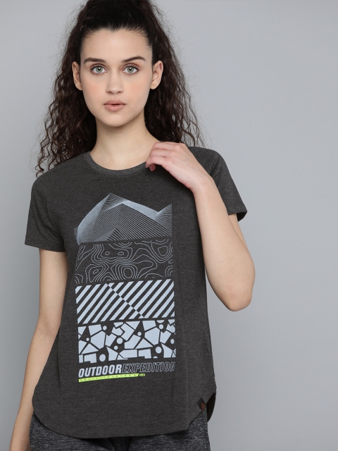 HRX by Hrithik Roshan Women Anthra Melange Graphic Bio-Wash Outdoor T-shirt, Charcoal
HRX by Hrithik Roshan Women Anthra Melange Graphic Bio-Wash Outdoor T-shirt, Charcoal