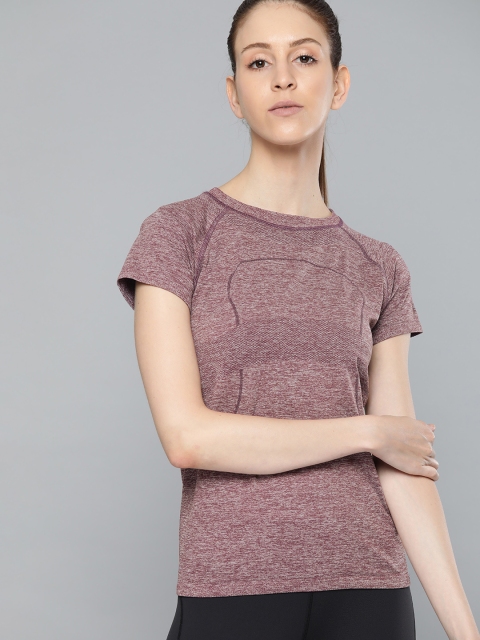 HRX by Hrithik Roshan Women Flint Solid Seamless Rapid-Dry Training T-shirt, Burgundy
HRX by Hrithik Roshan Women Flint Solid Seamless Rapid-Dry Training T-shirt, Burgundy