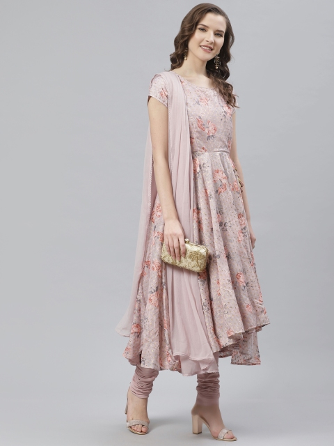 Biba Women Dusty Pink & Golden Floral Print Asymmetric Wrap Kurta with Churidar & Dupatta
Biba Women Dusty Pink & Golden Floral Print Asymmetric Wrap Kurta with Churidar & Dupatta