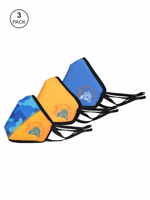 EUME Unisex Pack of 3 Protect+ 95 Chennai Super Kings Reusable 4-Layer Outdoor Mask, Multi
EUME Unisex Pack of 3 Protect+ 95 Chennai Super Kings Reusable 4-Layer Outdoor Mask, Multi