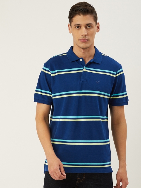 AMERICAN EAGLE OUTFITTERS Men Navy Blue & Yellow Standard Fit Striped Polo Collar T-shirt
AMERICAN EAGLE OUTFITTERS Men Navy Blue & Yellow Standard Fit Striped Polo Collar T-shirt