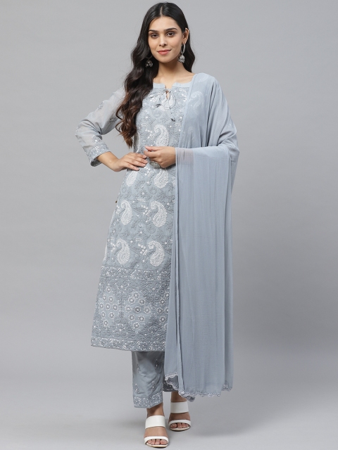 ADA Grey & White Pure Cotton Chikankari Hand Embroidered Unstitched Sustainable Dress Material
ADA Grey & White Pure Cotton Chikankari Hand Embroidered Unstitched Sustainable Dress Material