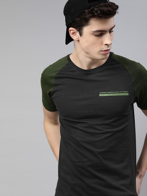 WROGN Men Charcoal Black Solid Round Neck T-shirt
WROGN Men Charcoal Black Solid Round Neck T-shirt