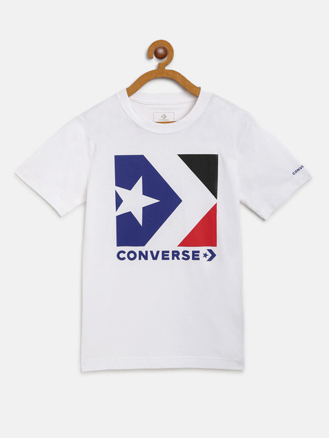 Converse Boys White Blue Brand Logo Printed Round Neck Pure Cotton T-shirt
Converse Boys White Blue Brand Logo Printed Round Neck Pure Cotton T-shirt