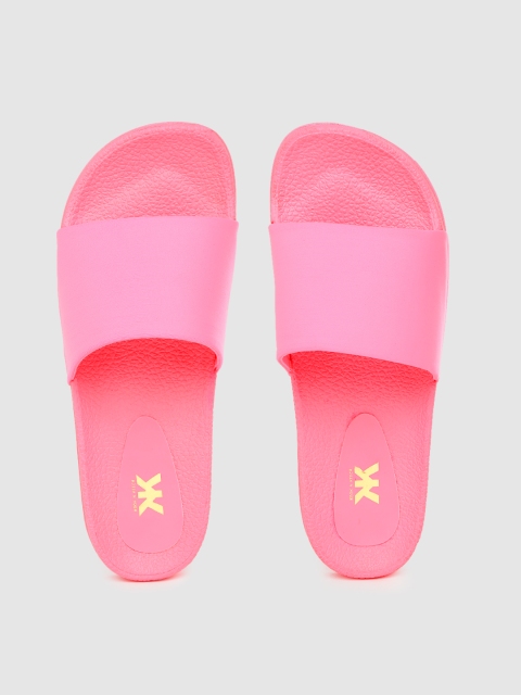 Kook N Keech Women Pink Solid Sliders