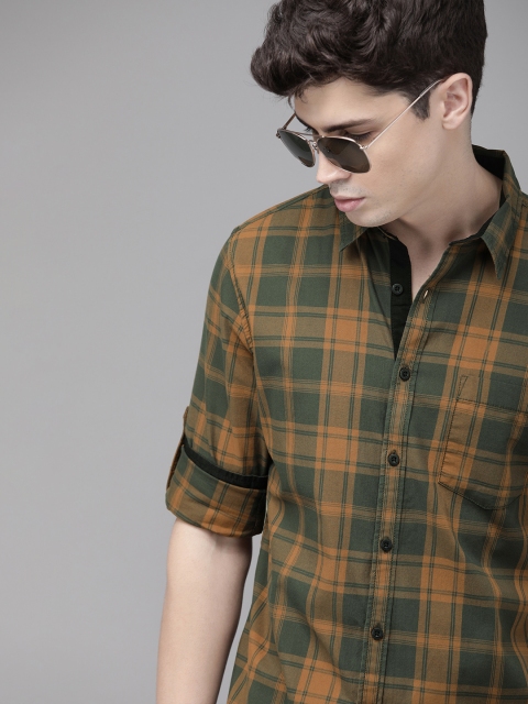 Roadster Men Antiviral & Antibacterial protection Olive Green & Mustard Yellow Checked Casual Shirt
Roadster Men Antiviral & Antibacterial protection Olive Green & Mustard Yellow Checked Casual Shirt