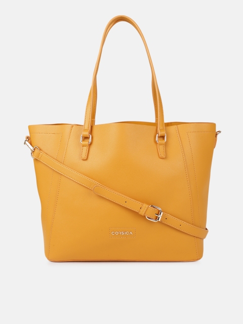 CORSICA Women Mustard Solid Shoulder Bag