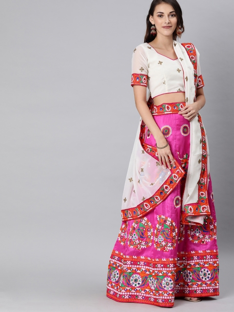 Mitera Pink & White Embroidered Semi-Stitched Lehenga & Unstitched Blouse with Dupatta
Mitera Pink & White Embroidered Semi-Stitched Lehenga & Unstitched Blouse with Dupatta