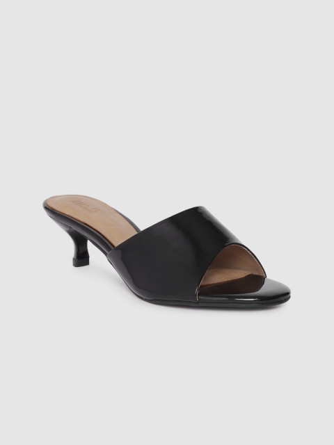 Inc 5 Women Black Solid Sandals