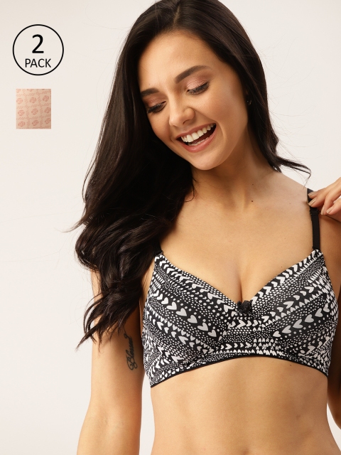 DressBerry Pack of 2 Printed Non-Wired Lightly Padded Everyday Bras DB-PPP-BRA-030, Peach
DressBerry Pack of 2 Printed Non-Wired Lightly Padded Everyday Bras DB-PPP-BRA-030, Peach