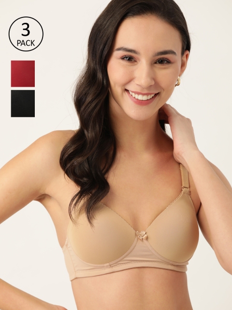 DressBerry Pack of 3 Solid Non-Wired Lightly Padded Everyday Bras DB-G524-3PP-001, Beige
DressBerry Pack of 3 Solid Non-Wired Lightly Padded Everyday Bras DB-G524-3PP-001, Beige