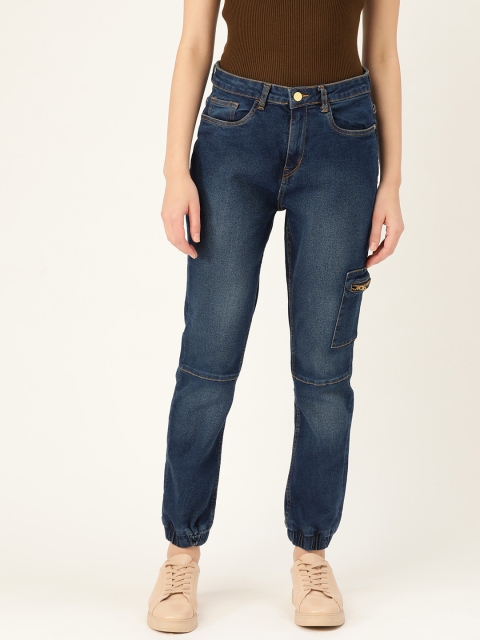 DressBerry Women Navy Blue Slim Fit High-Rise Clean Look Stretchable Jeans