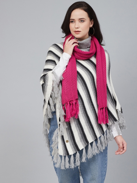 Cayman Women Pink Woven Design Stole