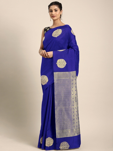 Pothys Blue Woven Design Art Silk Saree
