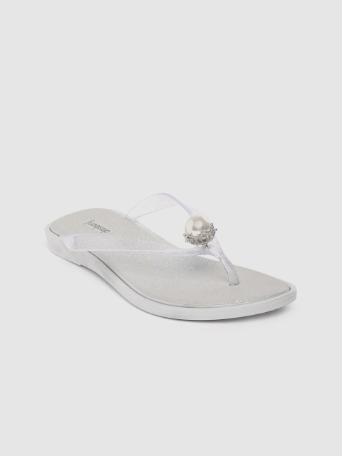 DressBerry Women Transparent & Silver-Toned Shimmer Open Toe Flats with Beaded Detail
DressBerry Women Transparent & Silver-Toned Shimmer Open Toe Flats with Beaded Detail