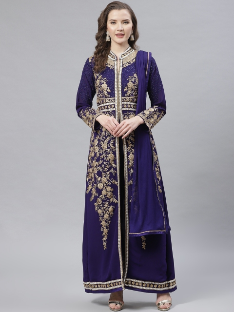 Readiprint Fashions Navy Blue Ethnic Embroidered Semi-Stitched Dress Material with Dupatta
Readiprint Fashions Navy Blue Ethnic Embroidered Semi-Stitched Dress Material with Dupatta