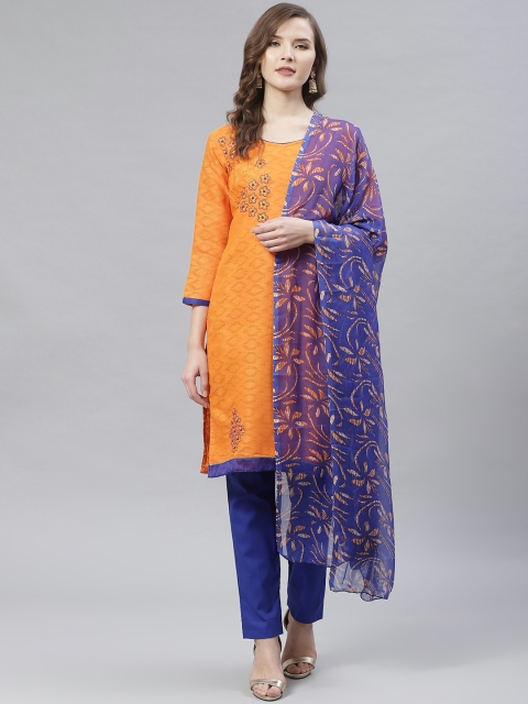Readiprint Fashions Orange & Blue Floral Embroidery Unstitched Dress Material & Dupatta
Readiprint Fashions Orange & Blue Floral Embroidery Unstitched Dress Material & Dupatta