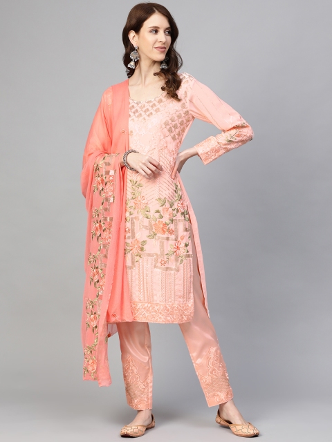 Readiprint Fashions Peach-Coloured & Golden Embroidered Semi-Stitched Dress Material
Readiprint Fashions Peach-Coloured & Golden Embroidered Semi-Stitched Dress Material
