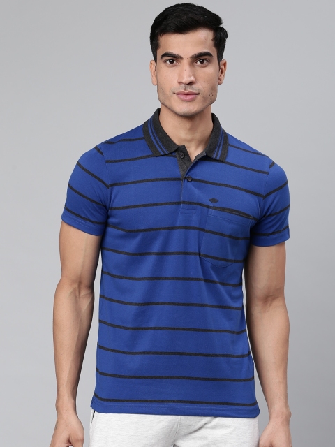 Sweet Dreams Men Assorted Striped Polo Collar Athleisure Lounge Tshirt