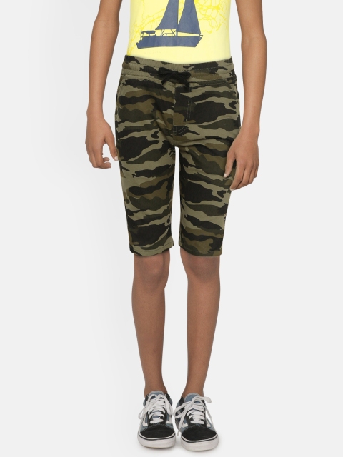 Gini and Jony Boys Olive Green & Black Camouflage Print Pure Cotton Regular Shorts
Gini and Jony Boys Olive Green & Black Camouflage Print Pure Cotton Regular Shorts