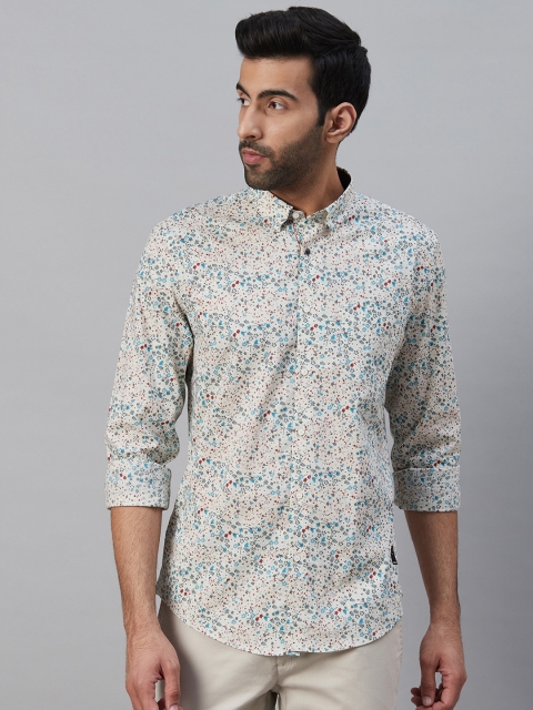Blackberrys Men Cream-Coloured & Blue Slim Fit Floral Printed Casual Shirt
Blackberrys Men Cream-Coloured & Blue Slim Fit Floral Printed Casual Shirt