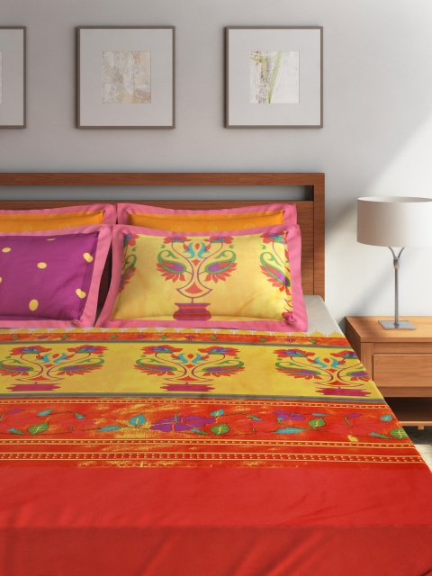 Portico New York Multicoloured 400 TC Cotton Superfine Double Bedsheet with 4 Pillow Covers, Multi
Portico New York Multicoloured 400 TC Cotton Superfine Double Bedsheet with 4 Pillow Covers, Multi
