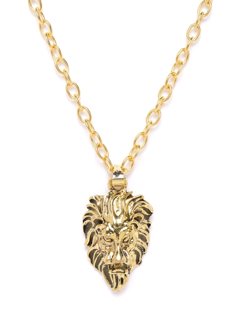 D.C Creation Men Antique Gold-Plated Eco Friendly Brass Lion Shaped Pendant with Chain
D.C Creation Men Antique Gold-Plated Eco Friendly Brass Lion Shaped Pendant with Chain