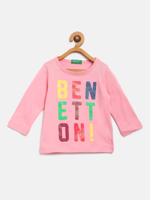 United Colors of Benetton Girls Pink Shimmer Brand Logo Print Round Neck Pure Cotton T-shirt
United Colors of Benetton Girls Pink Shimmer Brand Logo Print Round Neck Pure Cotton T-shirt
