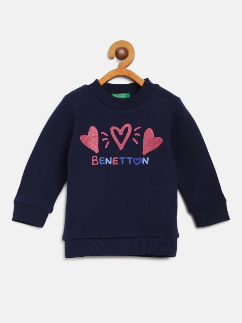 United Colors of Benetton Girls Navy Blue & Pink Hearts & Brand Logo Print Sweatshirt
United Colors of Benetton Girls Navy Blue & Pink Hearts & Brand Logo Print Sweatshirt