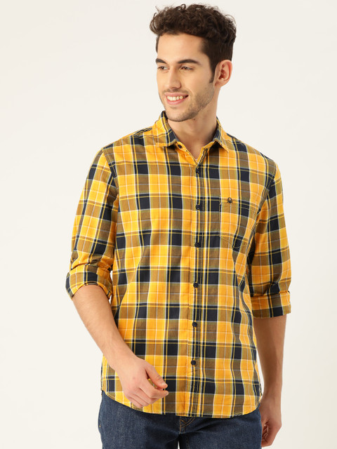 United Colors of Benetton Men Mustard Yellow & Navy Blue Regular Fit Checked Casual Shirt
United Colors of Benetton Men Mustard Yellow & Navy Blue Regular Fit Checked Casual Shirt