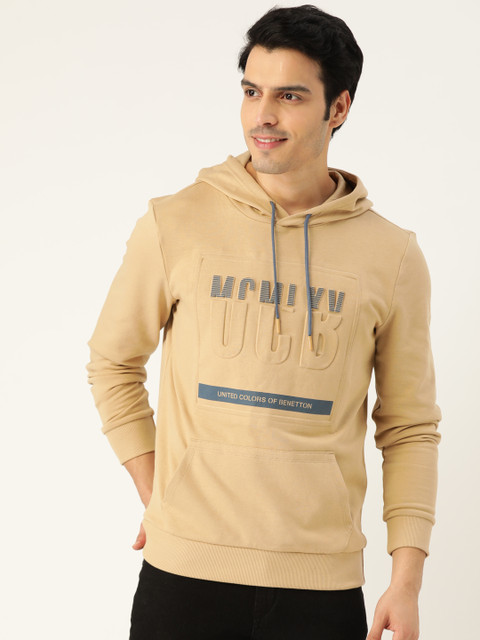 United Colors of Benetton Men Beige & Blue Embossed Brand Logo Printed Hooded Sweatshirt
United Colors of Benetton Men Beige & Blue Embossed Brand Logo Printed Hooded Sweatshirt