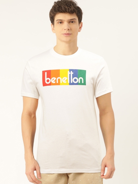 United Colors of Benetton Men White Red Brand Logo Printed Round Neck Pure Cotton T-shirt
United Colors of Benetton Men White Red Brand Logo Printed Round Neck Pure Cotton T-shirt
