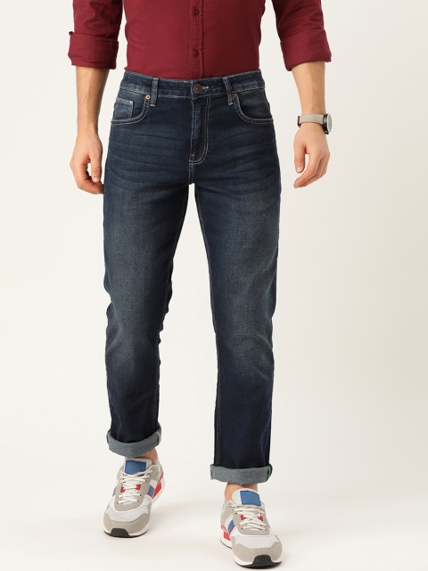 United Colors of Benetton Men Navy Blue Slim Fit Mid-Rise Clean Look Stretchable Jeans