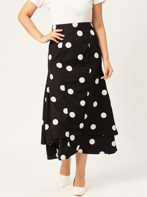 Alsace Lorraine Paris Women Black & White Polka Dots Print Midi Layered A-Line Skirt
Alsace Lorraine Paris Women Black & White Polka Dots Print Midi Layered A-Line Skirt