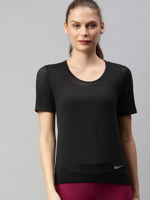 Nike Women Black Solid AS W NK INFINITE Round Neck Dri-Fit Semi Sheer Running T-shirt
Nike Women Black Solid AS W NK INFINITE Round Neck Dri-Fit Semi Sheer Running T-shirt