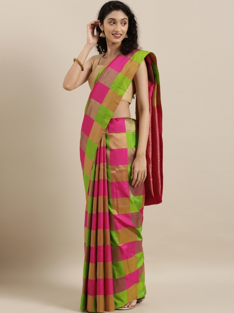 The Chennai Silks Classicate Multicoloured Pure Silk Checked Kanjeevaram Saree, Multi
The Chennai Silks Classicate Multicoloured Pure Silk Checked Kanjeevaram Saree, Multi