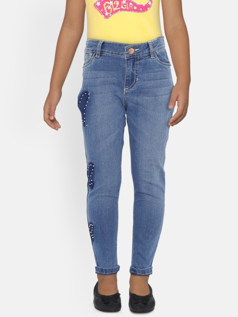 UNDER FOURTEEN ONLY Girls Blue Regular Fit Jeans