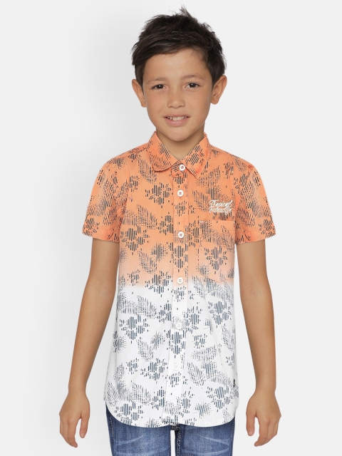 UNDER FOURTEEN ONLY Boys Peach-Coloured & White Regular Fit Colourblocked Casual Shirt
UNDER FOURTEEN ONLY Boys Peach-Coloured & White Regular Fit Colourblocked Casual Shirt