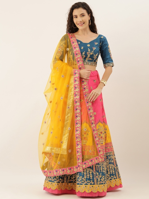 panchhi Pink & Blue Embroidered Semi-Stitched Lehenga & Unstitched Blouse with Dupatta
panchhi Pink & Blue Embroidered Semi-Stitched Lehenga & Unstitched Blouse with Dupatta